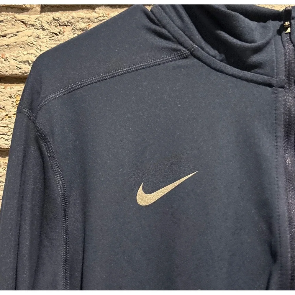 Nike Villanova Wildcats Dri-FIT Quarter Zip Pullover Navy Blue Mens Medium